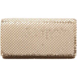 Versatile Light Gold Metal Mesh Clutch and Shoulder Bag - Perfect for Evenings
